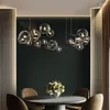 샹들리에 현대 유리 거품 천장 천장 북유럽 거실 펜던트 램프 레스토랑 LED 조명 부엌 홈 장식 교수형 빛