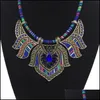 H￤nge halsband chunky haklapp uttalande vridmoment choker bohemia afrikanskt Egypten Tribal K3nd Drop Delivery Smycken Pendants DHL42