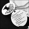 Pendant Necklaces Stainless Steel Sier Tree Of Life Vintage Oval Necklace Men Women Chain Amet Charm Jewelry Accessories Drop Delive Dhy74