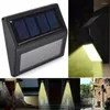 1 stks buiten op zonne -energie LED -muur lichtsensor Waterdichte witte lamp voor home tuin straat patio trap trappen gang