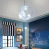 Pendant Lamps Modern Ceiling Moon Star Chandelier Children Bedroom Hanging Lamp Christmas Decorations For Home