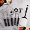 Other Dinnerware 304 Stainless Steel Meatball Spoon Egg Beater White Separator Household Baking Tool Large Cooking Shovel Wholesale Dhjbp