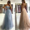 2023 Magnifique Illusion Robes De Bal Bretelles Spaghetti Perles Dentelle Applique Tulle Custom Made Robe De Soirée Occasion Formelle Porter Vestidos Plus La Taille