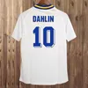 1994 Coupe du monde Suède version rétro maillots de football maison DAHLIN BROLIN LARSSON hommes chemise uniforme de football personnalisé