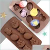 Stampi da forno Stampo per cioccolato pasquale Forme di uova di coniglio Stampi per fondente Gelatina e caramelle Strumenti fai da te 3D Drop Delivery Giardino domestico Cucina D Dhsof