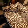 Fodere per sedie Tessuto di cotone Combinazione semplice Cuscino per divano Moderno motivo zebrato Quattro stagioni Asciugamano antiscivolo di grandi dimensioni