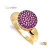 Pierścienie klastrowe Yunkingdom moda marka cyrkonia kryształy dla kobiet oryginalne biżuterię ślubną kroplę dostawę DHF8W