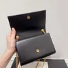 topkwaliteit beroemde lederen schouder ysllybags luxe ontwerper tassel crossbody koppeling envelop zak heren dames metalen portemonnee ketting handtassen