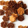 Flores decorativas grinaldas artesanato decoração de flores de rosa artificial para casamento Diy Wreath Scrapbook Supplies Gr5 Drop Delive DHGTE