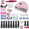 Наборы для ногтей все для Manicure Set UV светодиодный сушилка с акриловым комплектом Электрический бурильный инструмент Drop Delive Health Beauty Dhysc