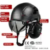 Строительная шляпа для инженера CE EN397 Безопасный шлем с козырьками наушников 6-точечный подвеска работы для промышленности