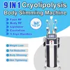 Novo 9 em 1 Lipo Laser Machine Cavitação RF Cryo Terapia Remoção