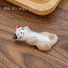 Cute Cat Supporto per bacchette in ceramica Stand design raffinato Bacchette Rack Cuscino Cura Riposo Utensili per stoviglie da cucina in stile giapponese FY3378