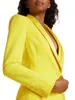 Spring Soft Satin Yellow Women Pants Suits For Wedding Mother of the Bride Suit Evening Party Blazer Guest Wear 2 Pieces