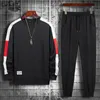 Heren tracksuits heren sweatsuit hoodies broek mode patchwork tracksuit sets merk kleding mannelijke streetwear hiphop oversized hoodie sportsw