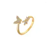 Wedding Rings South Korea Fashion Butterfly Opening Ring Simple Temperament Versatile Female Banquet Jewelry