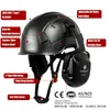 Modèle en fibre de carbone, casqueur avec des oreilles CE pour l'ingénieur Construction Sécurité Casque Abs Abs Protection Cap de travail Hommes