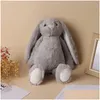 Party Favor Sublimation Lapin De Pâques En Peluche Longues Oreilles Lapins Poupée Avec Des Points 30Cm Rose Gris Bleu Blanc Rabbite Poupées Pour Enfants Cu Dhtpy