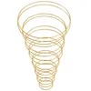 Decoratieve beeldjes 16 -stcs Dream Catcher Rings 8 Size Metal Hoops voor Dreamcatchers Gold Wrans Macrame Ring Diy Craft Hoop