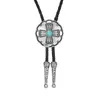 Neckband KDG Western Cowboy Zinc Alloy Bolo Tie Cross Point Natural Stone Shirt Accessories