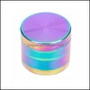 Accessori 4Layer Dazzle Color Tabacco Grinder Fumo Classico Piatto Lega di zinco Metallo Dry Herb Drop Consegna Casa Giardino Famiglia Sole Otfjq