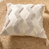 Kudde Butez Wave Brodery Tufted midja omslag Nordic Home Decor Solid Color Soffa