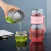 ワイングラスガラスティー注入器ボトルコーヒーマグプロテーブルウォータークリエイティブセパレーション飲酒カップ旅行ビジネストリップアイスピッチャー