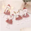 クリスマスの装飾雪だるまエルク人形Xmass木飾り子供のためのメリーギフト2022年ドロップデリバリーホームガーデンフェスティブパートDH0B8
