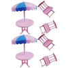 Chair Covers 2 Sets Ornaments Beach Themed Miniature For Dolls Ornament Decor