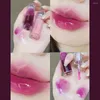 Lip Gloss 1PC Mirror Glaze Fruit Taste Transparent Jelly Tint Liquid Lipstick Glitter Longlasting Mositurizing