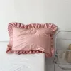 Caixa de travesseiro de boa qualidade Japão 48 74 cm travesseiro de dormir fofo rosa breve capa dupla