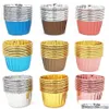 Bolo Ferramentas de Cake 10pcs Cupcake Copo Copo ￠ prova de petrolas Bak -Bak Bandey Party Wedding Festy Caissettes Golden Muffin Wrapper Drop Delivery Home Dh0wx