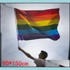 Bandeira bandeira transgênero de poliéster LGBT Bandeira pesexual pensexual 21x14cm lesbian orgulho gay suprimentos arco -íris Drop Drop Delivery Home Garden Dh2in