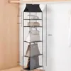 Storage Boxes Handbag Wall Hanging Artifact Wardrobe Wall-mounted Three-dimensional Transparent Mesh Bag Organizer Closet