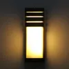 Lampade da parete per esterni Impermeabile 12W LED Portico Lampada in alluminio nero Giardino Cortile Corridoio Balcone Sconce AC110V 220V