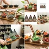 Diskplattor Japan Style Pot Table Seary With Bamboo Trays Sushi Cold Seasing Special Offer Drop Delivery Home Garden Kitch Dhisb