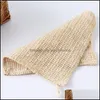 Bath Brushes Sponges Scrubbers 25Cm Natural Sisal Soap Pouch Mesh Towels Face And Body Exfoliating Cloth Drop Delivery Home Garde Dhmmy