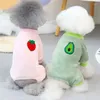 犬のアパレルかわいいフルーツペットパジャマスモールドッグスターリアパジャマオーバーズパピーキャット衣類服