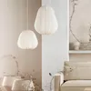 Hängslampor modernt ledt tyg för matsal levande villa ljus kreativ japansk stil dekor hängande lampa