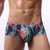 MUITAS MENS Mens Sexy Cock bolsa boxer shorts baixa cintura machos calcinha respirável impressão lingerie de roupas íntimas gays plus size biquíni roupas de praia