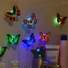 أضواء ليلية 1pcs لون مضيئة تغيير لطيف الفراشة نمط LED LED Home Room Decord Decor