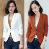 Costumes pour femmes Style dames à manches longues Slim femmes Blazers et vestes petit costume Blazer simple boucle veste bureau dame