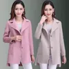 Women's Wool & Blends Winter Woolen Coat Women Korean Loose Large Size Fashion Suit Collar Jacket Ladies