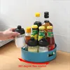 Förvaringsflaskor kreativa roterande rack multifunktionella containerrätter krydda arrangörer köklåda för grönsaker frukt
