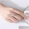 Cluster Ringe CZcity 925 Sterling Silber für Frauen Hochzeit Engagement Feinschmuck Mode Colorf Runde CZ Versprechen Anel Weihnachten Tropfen DHNK8