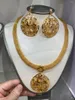 Necklace Earrings Set Dcroiao 24K High-End Temperament Real Gold Arab Dubai Jewelry Plated Wedding Earring Ladies Gift