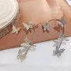 Backs Kolczyki 2023 Moda Kobiety Uch Ear Mankiet Fine Sweet Butterfly Kości Kości Kości do Bijoux Biżuteria