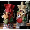 Weihnachtsdekorationen Weinflasche ER Merry Decor Urlaub Weihnachtsmann Champagner für Zuhause Drop Lieferung Garten Festliche Party Supplies DHDQ6