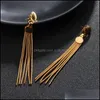 Boucles d'oreilles collier Dubai ensembles de bijoux de luxe pour femmes gland pendentif plaqué or Bracelet mode Mtichain accessoires de fête Drop D Otyzh