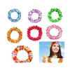 Decorative Flowers Wreaths Hawaiian Flower Garland Necklace Ha Leis Festive Party Artificial Silk Wedding Beach Drop Delivery Home Dhopd